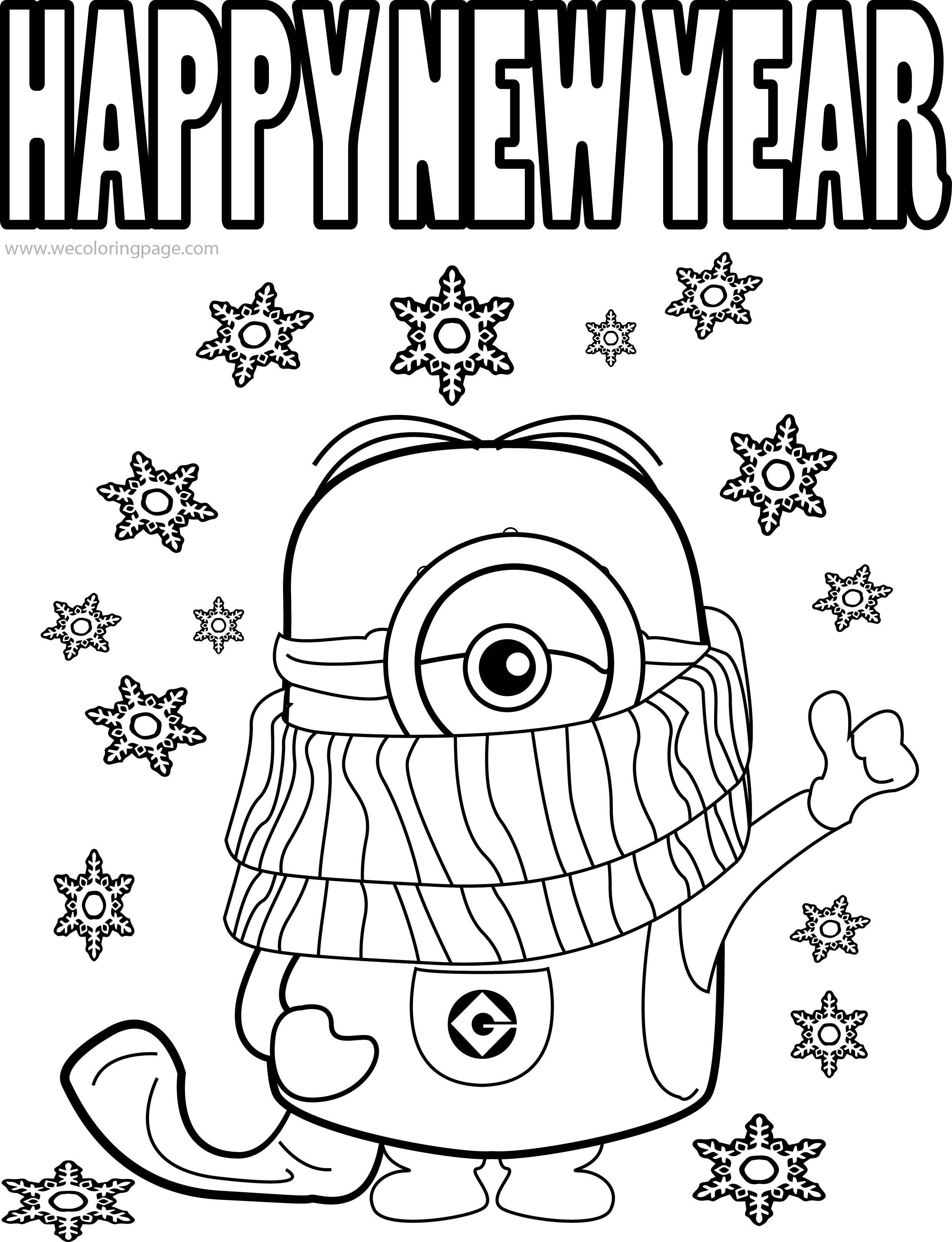 Happy New Year Coloring Pages Preschool