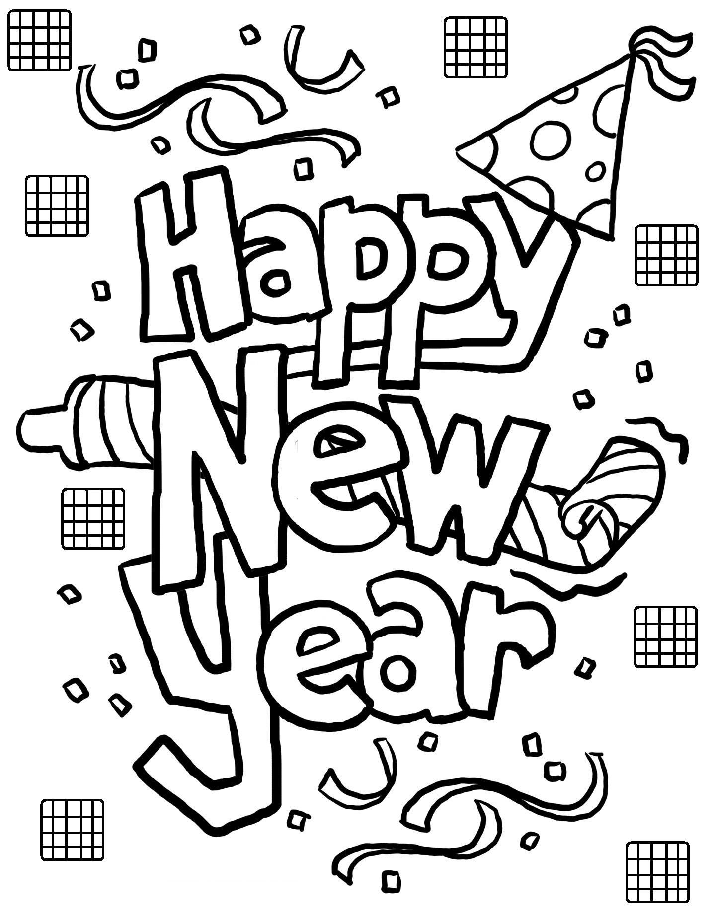 Happy New Year Coloring Pages for Toddler