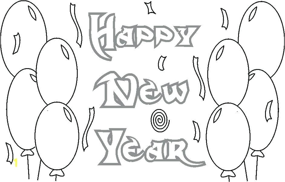 Happy New Year Coloring Pages to Print
