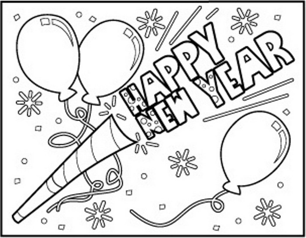 New Year 2022 Coloring Pages for Kindergarten