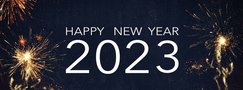 Happy New Year 2023 Facebook timeline Cover Fireworks celebration