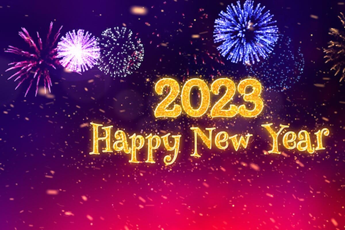 Happy New Year 2023 Greetings with Fireworks