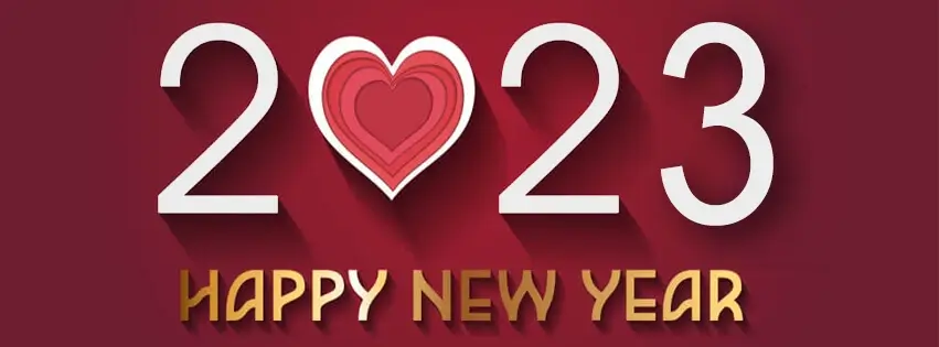 Happy New Year 2023 Love Facebook Cover for Her Him HD