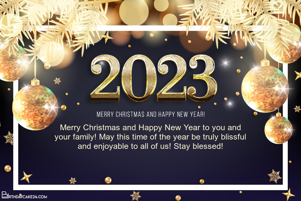 Merry Christmas and Happy New Year 2023 HD Wallpaper