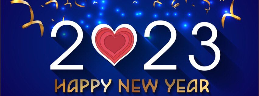 Romantic New Year 2023 Facebook Covers HD Images